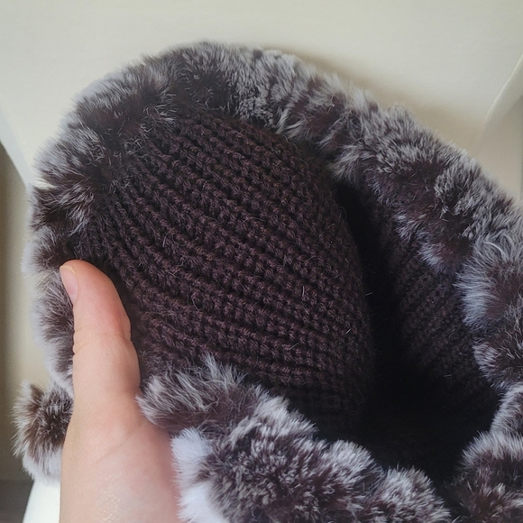 Real Rabbit Fur Hat | Knit Lining - Picture 3 of 3